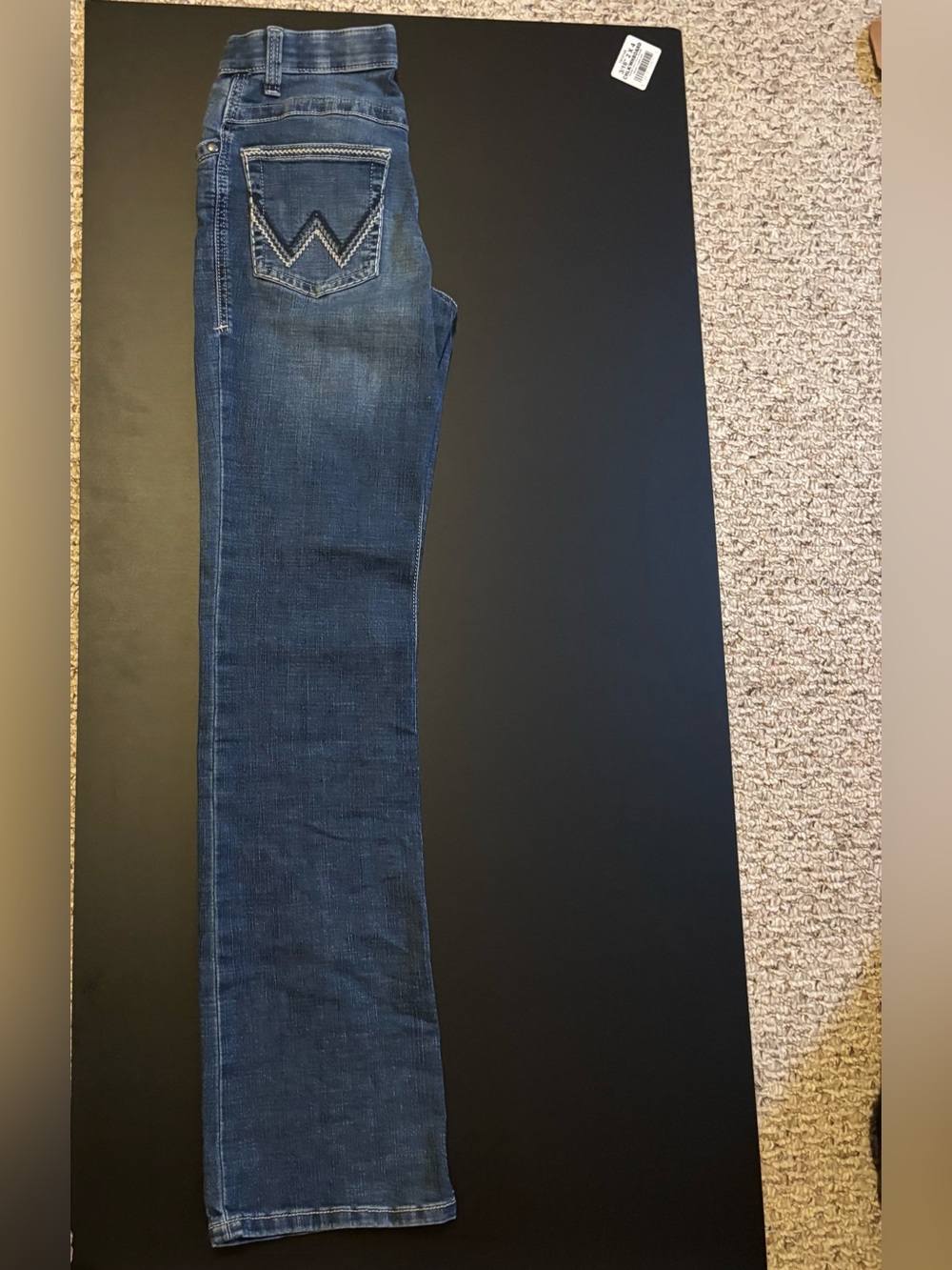 Wrangler Women's Dark Blue Bootcut Jeans with W Stitching